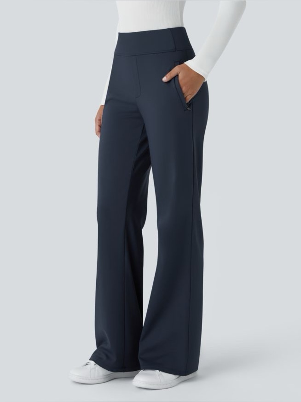 Halara wide leg blue dress pants workwear